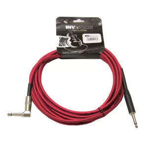 INVOTONE ACI1206 R - инструментальный кабель, 6,3 джек моно <-> 6,3 джек моно угловой, длина 6 м (красный)