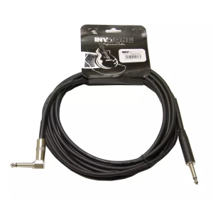 INVOTONE ACI1206 BK - инструментальный кабель,6,3 джек моно <-> 6,3 джек моно угловой, длина 6 м (черный)