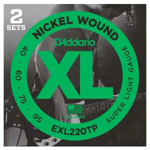 D'ADDARIO EXL220TP - струны для БАС-гитары Super Long/Soft Long 40-95, 2 комплекта