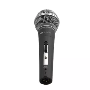 INVOTONE PM02A - микрофон вокальный динамический, гиперкард. 50Гц-15кГц,600 Ом, выключ.,чехол, держ.