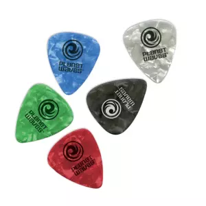 PLANET WAVES 1CGP6-10 - медиатор (1,00mm), (10шт), зелёный перламутр, Heavy, Standard