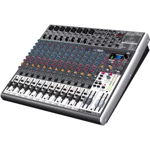 BEHRINGER X2222USB - микшер, 8 моно, 4 стерео, 3 AUX-шины, 2 подгруп, процессор эффектов, интегрированный US