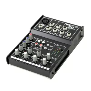 INVOTONE MX5 - микшерный пульт, 1 микрофонный вход, ,XLR и балансный Jack,2 стерео входа