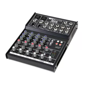 INVOTONE MX6 - микшерный пульт,2 микрофонных входа, XLR и балансный Jack,2 стерео входа.