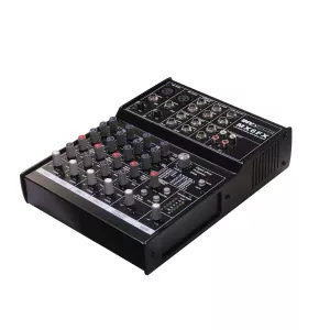 INVOTONE MX6FX - микшерный пульт 2 микрофонных входа XLR и балансный Jack, 2 стерео входа