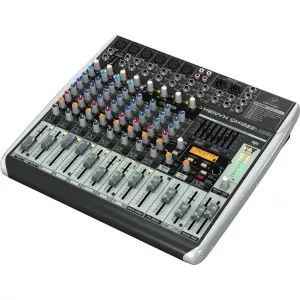 BEHRINGER QX1222USB - микшер, 16 каналов, USB/аудио интерфейс, мик предусил и компр, 7 EQ, Multi FX