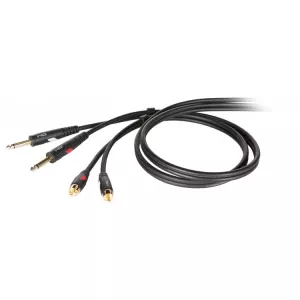 DIE HARD DHG535LU5 - проф. аудио кабель, 2х 6.3 джек моно <-> 2х RCA (папа), длина 5 м