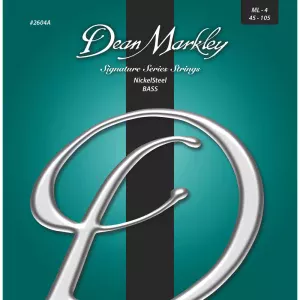 DEAN MARKLEY 2604A - струны для БАС-гитары, NickelSteel Bass, калибр Medium Light .045 - 105