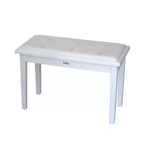 TEMPO Turris 129/MW - банкетка деревянная double seat, кожзам, цвет: белый матовый, нотное отделение