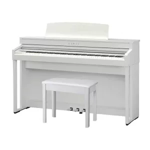 KAWAI CA59 W - цифровое пианино, банкетка, механика GFC, дисплей, 44 тембра, цвет цвет белый матовый