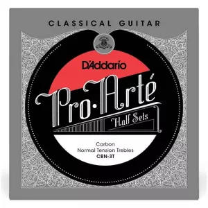 D'ADDARIO CBN-3T - струны для классической гитары,3 верхних струны, карбон, Normal Tension