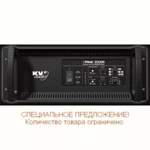 KV2AUDIO EPAK2500R - усилитель-контролер 4-полосный серии ES, 2500Вт, кросс, лим., Rack, компл.ак.кабеле