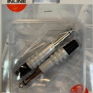 INLINE JACKM x2b Разъем джек моно, 6.3 мм, алюминий, для кабеля D4-6 мм, розничная упаковка блистер