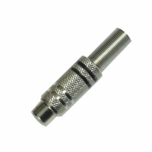 BESPECO FRCAM Разъём тюльпан кабельный, контакт никель, корпус металл, черное кольцо, МАМА