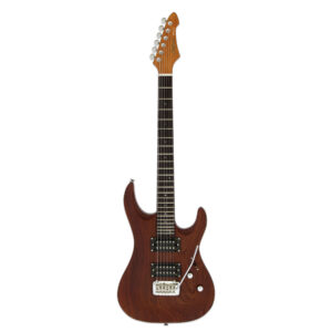 ARIA PRO II MAC-DLX STBR гитара электрическая 6 струн цвет Stained Brown